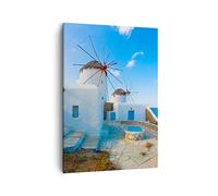 ARTTOR Moderno Quadro su Tela 50x70 cm Verticale Paesaggi Marino - 2424