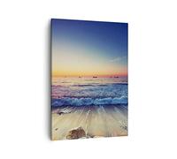 Quadro su Tela Verticale 50x70cm Stampe da Parete mare spiaggia onda Piccoli Decorazione Murale Camera da Letto Cucina 1 pezzo Quadri Moderni Soggiorno Grafica Immagini Wall Art Canvas PA50x70-3613