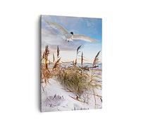 ARTTOR Moderno Quadro su Tela 50x70 cm Verticale Paesaggi Marino - 4902