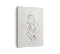 ARTTOR Moderno Quadro su Tela 50x70 cm Verticale Persone Arte - 4629