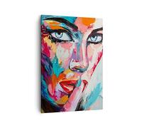 Quadro su Tela 50x70cm ragazza faccia Stampe Immagini Quadri Moderni Murale
