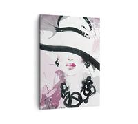 ARTTOR Moderno Quadro su Tela 50x70 cm Verticale Persone Moda - 3690 | Donna Astrazione Quadro Decorativo Piccolo Soggiorno Camera da Letto Decorazione da Parete Arte da Parete ARTTOR