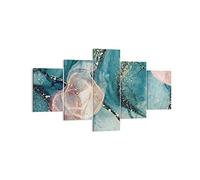 Quadro su Tela 125x70cm Liquido Oro Rosa Stampe Immagini Quadri Moderni Murale