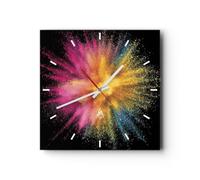 ARTTOR Orologio da Muro in Vetro 40x40 cm Quadrato Astratto - 4529