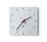 ARTTOR Orologio da Parete in Vetro 40x40cm Piccolo Moderno Orologio da Muro Per Casa Cucina Soggiorno Silenzioso Wall Clock Decorazione Orologio da Appendere - C3AC40x40-3287