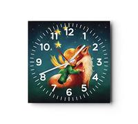 ARTTOR Orologio da Parete in Vetro Piccolo principe nov 30x30cm Piccolo Moderno Orologio da Muro Per Casa Cucina Soggiorno Silenzioso Wall Clock Decorazione Orologio da Appendere - C4AC30x30-5014