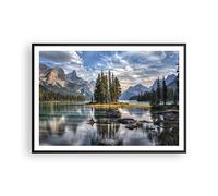 ARTTOR Poster da Parete 100x70 cm Cornice Nera Paesaggi Natura - 4133 - P2B | Lago Paesaggio Stampa da Parete Quadro Decorativo Decorazione da Parete Arte Poster Moderno Quadro Decorativo ARTTOR