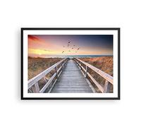 ARTTOR Poster da Parete 70x50 cm Cornice Nera Paesaggi Marino - 4647 - P2B