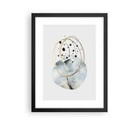 Poster da Parete Moderno Astrazione Macchie Cornice Nera 30x40cm Decorativi Stampa da Parete Quadri Moderni Soggiorno Camera da Letto Cucina Decorazione Murale Wall Art Immagini - P2BPA30x40-4782