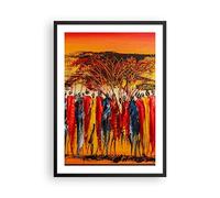 ARTTOR Poster da Parete Cornice Nera 50x70 cm Astratto Africa - 3752 - P2B