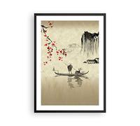 ARTTOR Poster da Parete Cornice Nera 50x70 cm Paesaggi Persone - 5020 - P2B