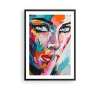Decorativi Stampa da Parete 50x70cm Poster da Parete ragazza faccia Cucina Decorazione Murale Wall Art Cornice Nera Quadri Moderni Soggiorno Camera da Letto Grafica Immagini - P2BPA50x70-3444