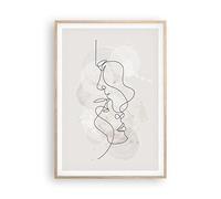 ARTTOR Poster da Parete Cornice Rovere 70x100 cm Persone Arte - 4629 - P2N