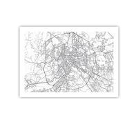 ARTTOR Poster - Poster senza cornice - Città Mappa Roma - 70x50 cm - Pronto da appendere - Home Decor - Quadri Moderni - Stampe artistiche da parete - Poster da parete - P2XAA70x50-4682