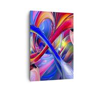 ARTTOR Quadri Moderni Soggiorno Astratto colori Quadro su Tela Verticale 70x100cm Stampe da Parete Camera da Letto Cucina 1 pezzo Wall Art Canvas Grandi Decorazione Murale Immagini PA70x100-2294