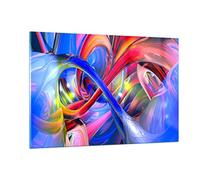 Quadro su Vetro 120x80cm Astratto grafica grafica colori Stampe Moderni Murale