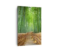 ARTTOR Quadri Moderni su Tela 80x120 cm Verticale Paesaggi Foresta - 3979 | Bambù Pianta Quadro Decorativo Grande Soggiorno Camera da Letto Decorazione da Parete Arte da Parete ARTTOR
