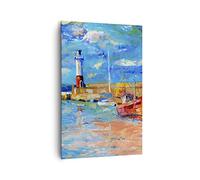 ARTTOR Quadri Moderni su Tela 80x120 cm Verticale Paesaggi Marino - 3693