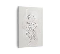ARTTOR Quadri Moderni su Tela 80x120 cm Verticale Persone Arte - 4629 | Separare Linea Uomo Quadro Decorativo Grande Soggiorno Camera da Letto Decorazione da Parete Arte da Parete ARTTOR