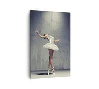 ARTTOR Quadri Moderni su Tela 80x120 cm Verticale Persone Moda - 4344 | Ballerina Bianco Parete Quadro Decorativo Grande Soggiorno Camera da Letto Decorazione da Parete Arte da Parete ARTTOR