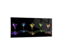 ARTTOR Quadri Moderni su Vetro 120x50 cm Stampe da Parete Cucina - 0442 | Cocktail Bere Sinonimo Quadro Decorativo Grande Decorazione Murale Soggiorno Arte da Parete Decorazione da Parete ARTTOR