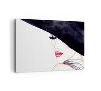 ARTTOR Quadro su Tela 120x80 cm Stampe da Parete Bianco e Nero Persone 2947