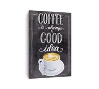 ARTTOR Quadro su Tela Verticale Scrivere Caffè Caffè Stampe da Parete 70x100cm Quadri Moderni Soggiorno Camera da Letto Cucina 1 pezzo Grandi Decorazione Murale Wall Art Canvas Immagini PA70x100-6068