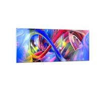 ARTTOR Quadro su Vetro 100x40cm Stampe da Parete in Vetro Astratto colori Grandi Decorazione Murale Camera da Letto Cucina 1 pezzo Quadri Moderni Soggiorno Immagini Wall Art GAB100x40-2294