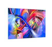 Quadro su Vetro 100x70cm Astratto grafica grafica colori Stampe Moderni Murale