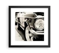 ARTTOR Stampa da Parete 30x30 cm Cornice Nera Auto Vintage - 5233 - P2B | Classico Poster da Parete Quadro Decorativo Decorazione da Parete Arte Poster Moderno Soggiorno Quadro Decorativo ARTTOR