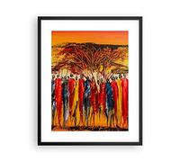 ARTTOR Stampa da Parete Cornice Nera 40x50 cm Astratto Africa - 3752 - P2B