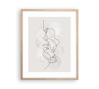 ARTTOR Stampa da Parete Cornice Rovere 40x50 cm Persone Arte - 4629 - P2N