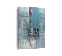 ARTTOR Stampe da Parete Moderne Verticali 70x100 cm Astratto Marino - 4283 | Modernità Strisce Astrazione Quadro Decorativo Grande Soggiorno Camera da Letto Decorazione da Parete Arte da Parete ARTTOR
