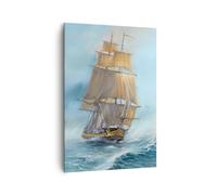 ARTTOR Stampe da Parete Moderne Verticali 70x100 cm Marino Paesaggi - 5541 | Mare Nave Nautico Quadro Decorativo Grande Soggiorno Camera da Letto Decorazione da Parete Arte da Parete ARTTOR