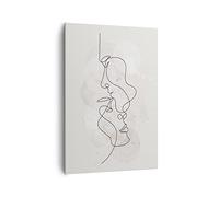 Quadro su Tela Verticale 70x100cm Stampe da Parete Linea singola uomo donna Grandi Decorazione Murale Camera da Letto Cucina 1 pezzo Quadri Moderni Soggiorno Immagini Wall Art Canvas PA70x100-4629