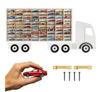 ArtTwist Vetrina Espositiva per Collezionismo con 80 Scomparti | Vetrinetta da Parete 78,5cm x 40cm x 4cm per Hot Wheels o Matchbox | Bacheca da Parete Portaoggetti (LKW 003BR)