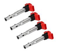 Artudatech Bobina di accensione 06E905115E, set di 4 bobine di accensione per auto, colore rosso, OEM: 06D905115 06E905115 adatto per Audi R8 2.0TFSI/2.0TSI A3/per Golf 5/per Leon