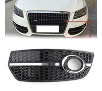 Artudatech Griglia paraurti anteriore 1X Left Front Bumper Grill Fog Light Lamp Covers Trim Fit for Audi Q5 2009-2011 (No Logo)