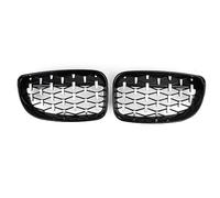 Artudatech Griglia paraurti Anteriore Adatto per BMW 1 Series E81 E87 E82 E88 128i 135i 2008-2012 Black & Chrome (No Logo)