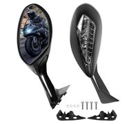 Artudatech Indicatore di direzione a LED per moto, specchietto laterale per motociclette, specchietto retrovisore laterale, adatto per Ducati Panigale 959/Corse 2016-2020 Panigale 1299/S/R 2015-2020