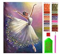 ARTULIO Diamond Painting Kit Completo - Ballando la ballerina in una splendida posa - 30x40cm - Pittura Diamante Fai da Te, Diamond Painting Kit 5D DIY