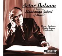 Artur Balsam In Concert at the Manhattan School of Music (Baslam) (CD) Album