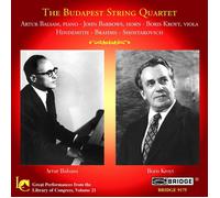 Artur Balsam Sonata for Viola/trio/quintet (The Budapest String Quartet) (CD)