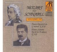 Artur Schnabel, Piano - Mozart and Schnabel Volume IV - Piano Quartet in G minor K 478, Piano Sonata No 8 in A minor K 310