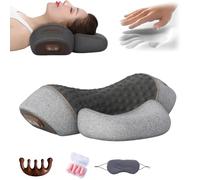 Artuvate Cervicale Fisiorest, Core Hero 3-In-1 Massage Pillow, Fisiorest Massaggiatore For Il Collo 3 In 1, Cuscino Fisiorest Massaggiatore 3 In 1 Per Il Collo (Gray)