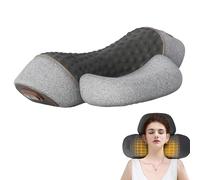 Artuvate Cervicale Fisiorest, Massaggiatore per Cervicale, Cuscino Massaggiante riscaldato 3 in 1 per il collo | Supporto Cervicale in Memory Foam per Casa e Ufficio (Grigio)