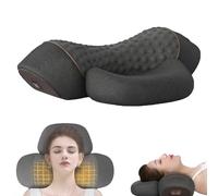 Artuvate Fisiorests 3 in 1 Neck Massager, Fisiorests the 3-in-1 Neck Massager, Ergonomic Memory Foam Pillow, Shoulder Massagers with Heat and Traction (Dark gray)