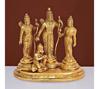 ARTVARKO Statua in ottone Ram Darbar - Statua Rama Sita Laxman Hanuman Dio altezza 17,8 cm