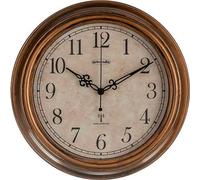 artvendis 5575B Orologio da parete radio 30 cm, orologio da esterno e da ufficio, effetto anticato, impermeabile, con numeri arabi, facile da leggere, con lancetta dei secondi