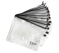 Artway Borsa S-Tuff A4 Sovradimensionata - 38 cm x 28 cm - Confezione da 10 robuste borse a rete con cerniera per l'archiviazione di opere d'arte